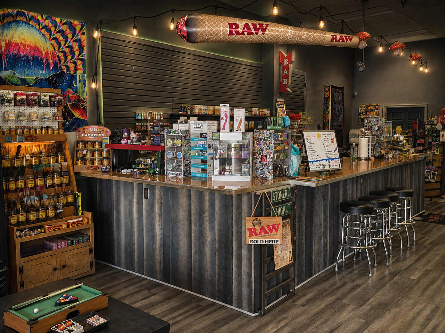 Inside Smoke World smoke and vape shop